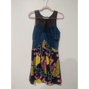 Disney The Nightmare Before Christmas Sexy Sally Fishnet Patches Cutout Dress L